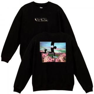 【受付終了】BC,NR Puzzle Black Oversize Sweat Shirt