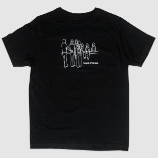 Music Has The Right To Children White Outline T-Shirt (Black)