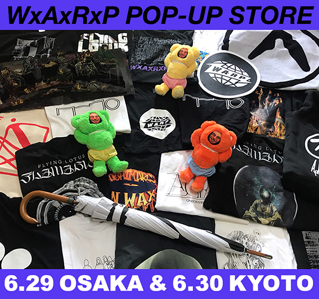 〈WARP〉ポップアップストア、6/29大阪&6/30京都で開催決定!!Aphex Twinオフィシャル・グッズ関西初上陸!!