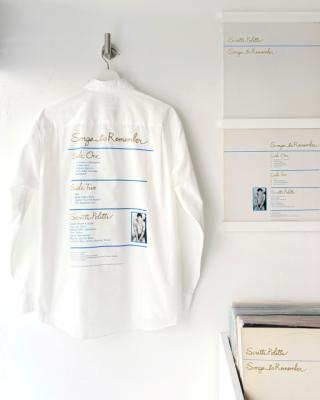 “Songs To Remember” Logo Embroidered Broad Shirt + Pin Badge