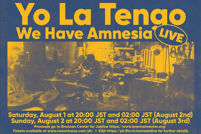 YO LA TENGO / 先日生配信したリハーサル・スタジオでのチャリティー・ライヴを8月1日と2日に再配信! 7作目『Electr-o-pura』の発売25周年を記念して初の高音質リイシュー2LPは9月4日発売!日本限定オレンジ&パープル・カラー盤も同時リリース!