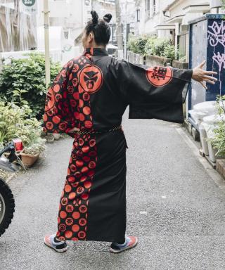 THUNDERCAT YUKATA - ASYMMETRY - 片身替わり　[数量限定商品 / 9月中旬以降お届け]