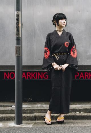 THUNDERCAT YUKATA - BLACK LONG w/logo [数量限定商品]