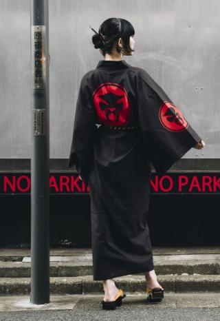 THUNDERCAT YUKATA - BLACK LONG w/logo [数量限定商品]