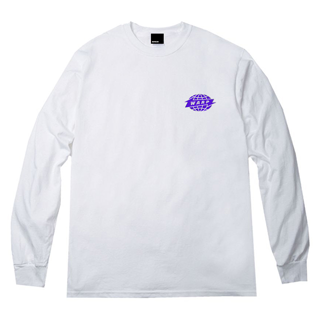 Warp Embroidered Logo Long Sleeve T-Shirt (White)