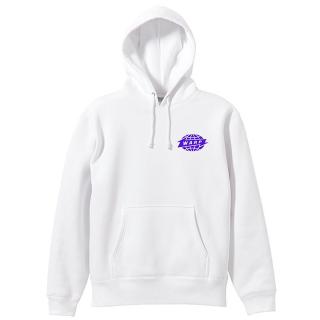 Warp Embroidered Logo Hoodie (White)